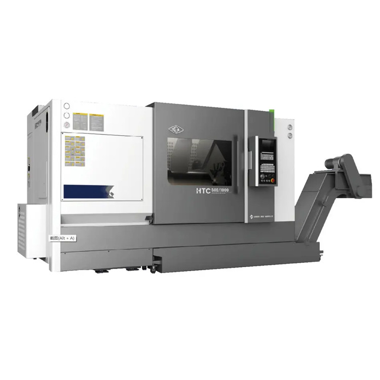 HTC50E 45도 수평 기울기 침대 CNC 톱니 기계 3 축 CNC 프레싱 기계