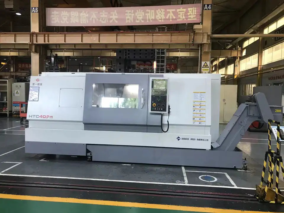 SMTCL CNC 라트 HTC40P 기울기 침대 라트 CNC 프레싱 머신