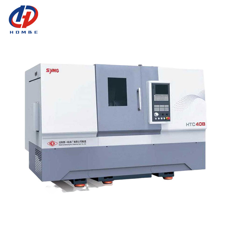 FANUC 고직성 고토크 CNC 라트 HTC40B 45도 통합 기울기 침대 금속 CNC 라트