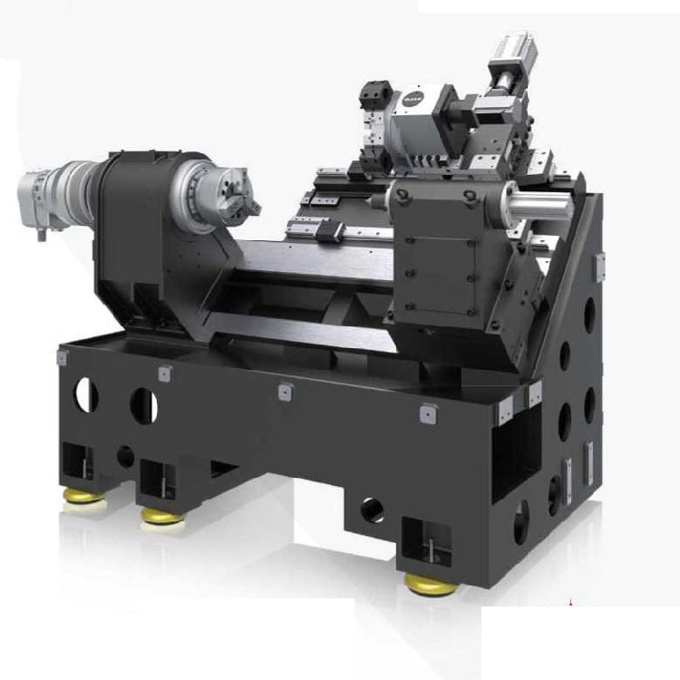 FANUC 고직성 고토크 CNC 라트 HTC40B 45도 통합 기울기 침대 금속 CNC 라트