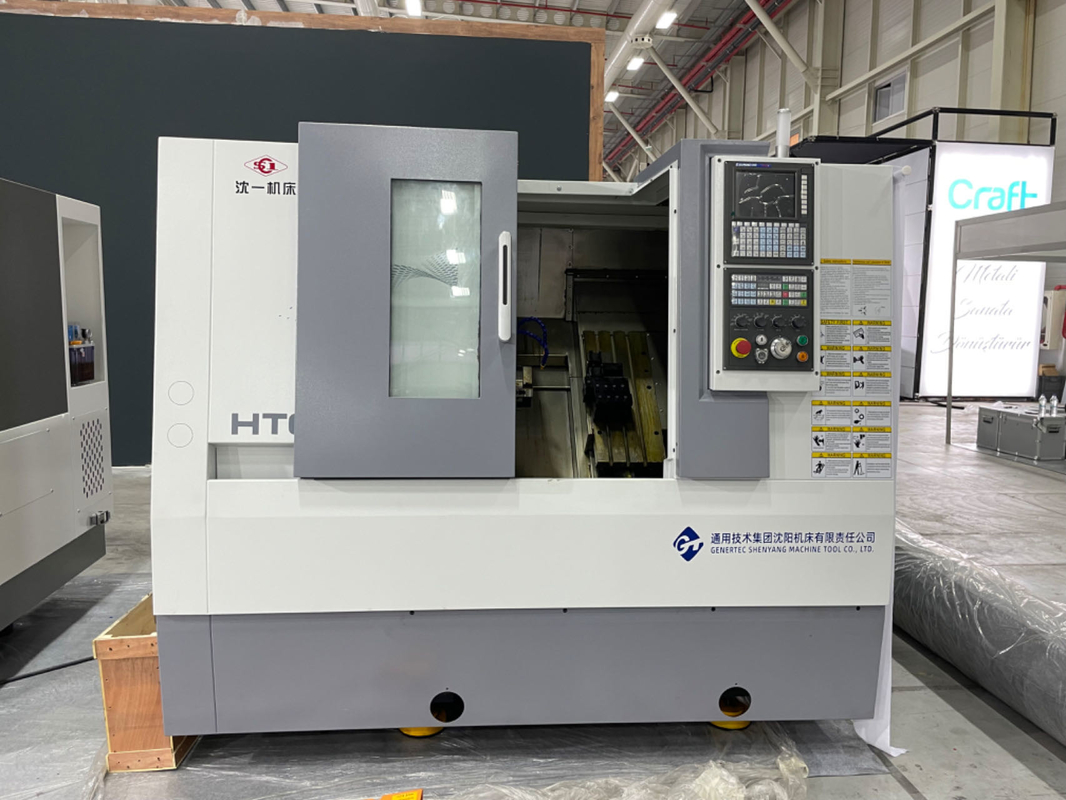 작은 부품 가공 CNC 턴 머신 HTC16-6 장갑 스핀들 갱 도구 슬랜트 베드 CNC 턴 머신