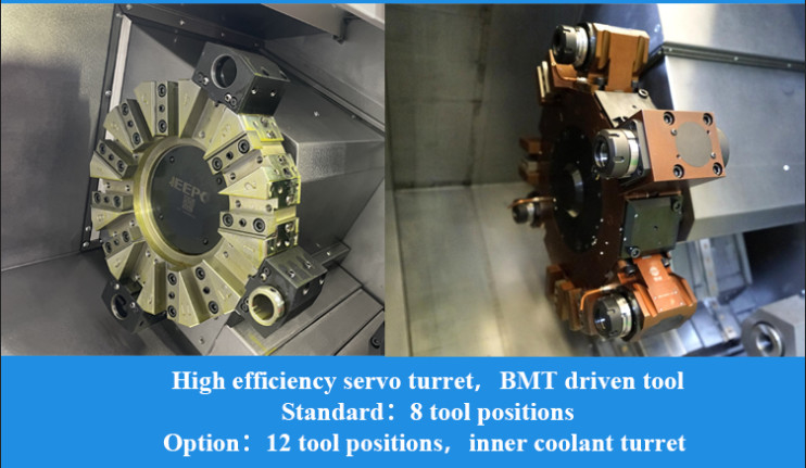 SMTCL 슬랜트 베드 CNC 톱니 라인어 가이드 T5.2-500Q BMT55 맥스. 회전 직경 360mm CNC 피더 톱니