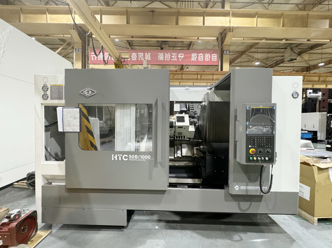 SMTCL CNC 라트 HTC50B 수압 Tailstock 수평 12 스테이션 서보 타워 슬랜트 베드 금속을 위한 CNC 라트