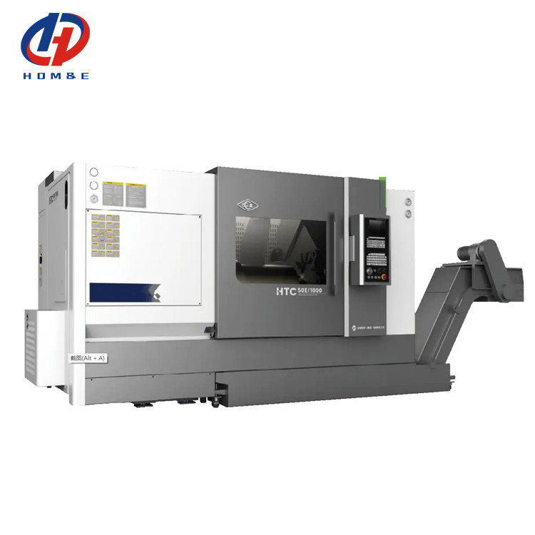 SMTCL CNC 턴 머신 HTC50B FANUC 시스템 수평 12 스테이션 서보 타워 슬랜트 베드 CNC 턴 머신