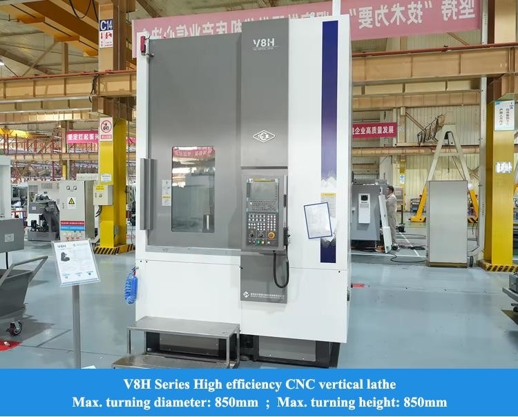 SMTCL 대형 금속 수직 CNC lathes V8H 최대 절단 높이 850mm Fanuc CNC 프레싱 수직 lathes