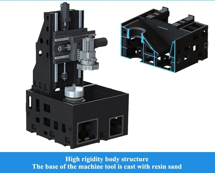 대형 금속 수직 CNC 선반 V8H 최대 절삭 높이 850mm Fanuc CNC 밀링 수직 선반
