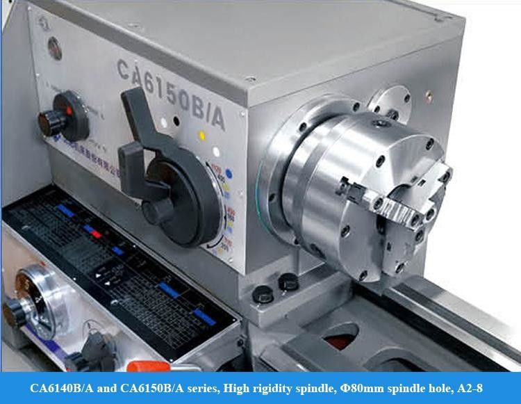 고정밀 CA6140B/A 금속 선반 기계 3조 척 수평 갭 베드 수동 선반