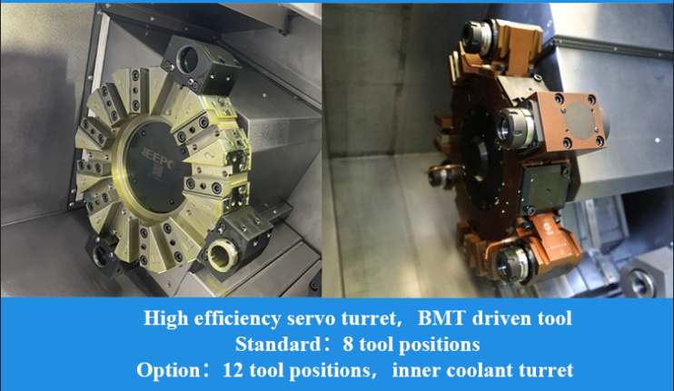 CNC 선반 3축 선반 밀링 머신 콤보 T5.2-1000Q FANUC SMTCL 경사 베드 CNC 선반