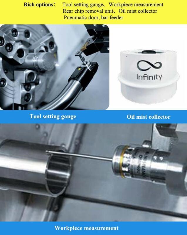 SMTCL 5000rpm A2-5 스핀들 수평 8 스테이션 세르보 타워 소 부품 가공 HTC16H 슬랜트 베드 CNC 라트