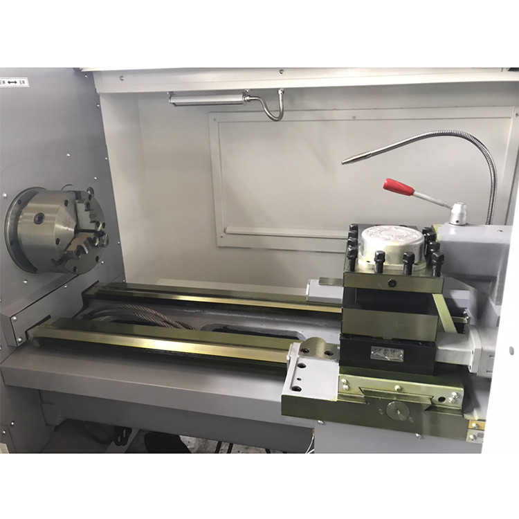 CNC 회전 턴 머신 CAK6385 서보 모터 4 스테이션 타워 금속 CNC 턴 머신