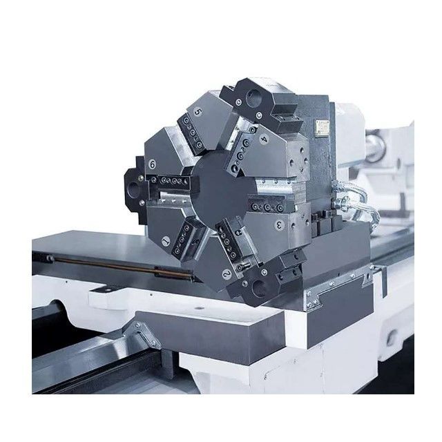 CNC 회전 턴 머신 CAK6385 서보 모터 4 스테이션 타워 금속 CNC 턴 머신